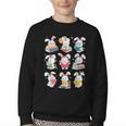Easter Teacher Cute Bunny Reding Books Librarian Bookworm Youth Crewneck Sweatshirt Easter Teacher Cute Bunny Reding Books Librarian Bookworm Youth Crewneck Sweatshirt