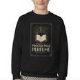 Printed Page Perfume Book Lover Saying Youth Crewneck Sweatshirt