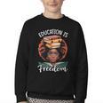 Education Is Freedom African Teacher Books Lovers Youth Crewneck Sweatshirt