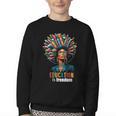 Education Is Freedom History Month Teacher Books Afro For Men Women Youth Crewneck Sweatshirt