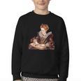 Elizabeth I Reading A Book Youth Crewneck Sweatshirt