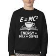 EMC2 Energy Milk x Coffee Science Book Math Lover Youth Crewneck Sweatshirt