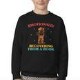 Emotionally Recovering From A Book Frog Youth Crewneck Sweatshirt