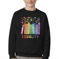 Equality Books Peace Love Compassion LGBT Gay Lesbian Pride Youth Crewneck Sweatshirt Equality Books Peace Love Compassion LGBT Gay Lesbian Pride Youth Crewneck Sweatshirt