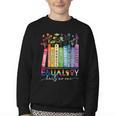 Equality Hurts No One Floral Books LGBTQ Gay Les Pride Month Youth Crewneck Sweatshirt Equality Hurts No One Floral Books LGBTQ Gay Les Pride Month Youth Crewneck Sweatshirt