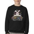 Every Bunny Loves To Read Book Lover Bookworm Rabbit Easter Youth Crewneck Sweatshirt Every Bunny Loves To Read Book Lover Bookworm Rabbit Easter Youth Crewneck Sweatshirt