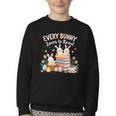 Every Bunny Loves To Read Book Lover Easter Day Apparel Youth Crewneck Sweatshirt