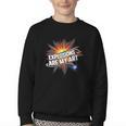 Explosions Are My Art Comic Book Boom Youth Crewneck Sweatshirt Explosions Are My Art Comic Book Boom Youth Crewneck Sweatshirt