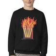 Flames And Lighter Costume For Matchbook Lovers Youth Crewneck Sweatshirt