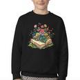 Floral Book Bloom Wildflowers Literature Nature Fantasy Youth Crewneck Sweatshirt Floral Book Bloom Wildflowers Literature Nature Fantasy Youth Crewneck Sweatshirt