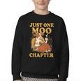 Floral Cow Reading Pun Just One More Chapter Cozy Book Lover Youth Crewneck Sweatshirt Floral Cow Reading Pun Just One More Chapter Cozy Book Lover Youth Crewneck Sweatshirt
