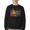 Floral Flower Book Equality Human Rights Women's Rights Youth Crewneck Sweatshirt