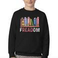 Freadom Anti Ban Books Freedom To Read Book Lover Reading Youth Crewneck Sweatshirt