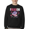 Freadom Anti Ban Books Freedom To Read Book Reading Youth Crewneck Sweatshirt Freadom Anti Ban Books Freedom To Read Book Reading Youth Crewneck Sweatshirt