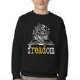 Freadom Freedom Read Banned Books Librarians Youth Crewneck Sweatshirt Freadom Freedom Read Banned Books Librarians Youth Crewneck Sweatshirt