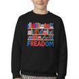 Freadom To Read Book Lover Reading Freedom Youth Crewneck Sweatshirt Freadom To Read Book Lover Reading Freedom Youth Crewneck Sweatshirt