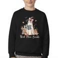 Ghost Reading Book Coquette Bow Halloween Girl Kid Teacher Youth Crewneck Sweatshirt Ghost Reading Book Coquette Bow Halloween Girl Kid Teacher Youth Crewneck Sweatshirt