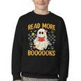 Ghost Reading Books Teacher Student Halloween Read More Book Youth Crewneck Sweatshirt Ghost Reading Books Teacher Student Halloween Read More Book Youth Crewneck Sweatshirt