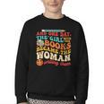 The Girl With The Books Became The Woman Writing Them Youth Crewneck Sweatshirt The Girl With The Books Became The Woman Writing Them Youth Crewneck Sweatshirt