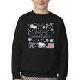Girl Coquette Bow Just One More Chapter Book Bookish Reading Youth Crewneck Sweatshirt Girl Coquette Bow Just One More Chapter Book Bookish Reading Youth Crewneck Sweatshirt