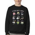 God Says I Am Cat Book Lover Christian Cute Jesus Girls Kids Youth Crewneck Sweatshirt God Says I Am Cat Book Lover Christian Cute Jesus Girls Kids Youth Crewneck Sweatshirt