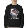 Good Book Is Out Of This World Astronaut Space Youth Crewneck Sweatshirt