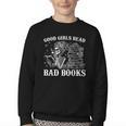 Good Girls Read Bad Books Reader Dark Romance Youth Crewneck Sweatshirt Good Girls Read Bad Books Reader Dark Romance Youth Crewneck Sweatshirt