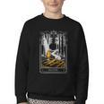 Gothic Book Lover Skeleton Youth Crewneck Sweatshirt