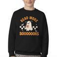 Groovy Halloween Teacher Spooky Read More Book Women Girl Youth Crewneck Sweatshirt