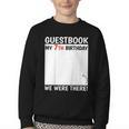 Guestbook 7th Birthday 7 Year Old Born 2018 Bday Youth Crewneck Sweatshirt Guestbook 7th Birthday 7 Year Old Born 2018 Bday Youth Crewneck Sweatshirt