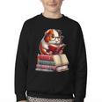 Guinea Pig Reading Books Matching Bookworm Readers Librarian Youth Crewneck Sweatshirt Guinea Pig Reading Books Matching Bookworm Readers Librarian Youth Crewneck Sweatshirt