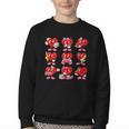 Heart Reading Books Valentine’s Day Girl And Boy Book Lovers Youth Crewneck Sweatshirt
