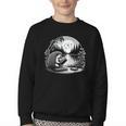 Hedgehog Reading Book Full Moon Lake Scenery Youth Crewneck Sweatshirt Hedgehog Reading Book Full Moon Lake Scenery Youth Crewneck Sweatshirt