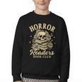 Horror Reading Spooky Vibes Bookish Horror Readers Book Club Youth Crewneck Sweatshirt