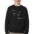 Hot Book Boyfriend Booklover Reader Fan Girl Youth Crewneck Sweatshirt Hot Book Boyfriend Booklover Reader Fan Girl Youth Crewneck Sweatshirt