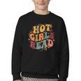 Hot Girls Read Aesthetic Book Lover Reading Youth Crewneck Sweatshirt
