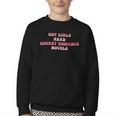 Hot Girls Read Hockey Romance Novels Book Lovers Youth Crewneck Sweatshirt Hot Girls Read Hockey Romance Novels Book Lovers Youth Crewneck Sweatshirt