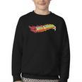 Hot Wheels Comic Book Fire Logo Youth Crewneck Sweatshirt
