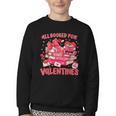 HUGvyn All Booked For Valentines Teacher Book Reading Heart Youth Crewneck Sweatshirt