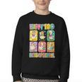 HUGvyn Happy 100 Days Of School Teacher Goose Preppy Books Youth Crewneck Sweatshirt