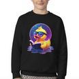 Humor Rubber Duck Reading Book Youth Crewneck Sweatshirt Humor Rubber Duck Reading Book Youth Crewneck Sweatshirt