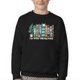 I'm With The Banned Books I Read Banned Books Lovers Youth Crewneck Sweatshirt