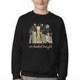I'm Booked Tonight Floral Books Cozy Reading Graphic Youth Crewneck Sweatshirt