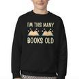 I'm This Many Books Old Read Book 2nd Birthday 2 Years Old Youth Crewneck Sweatshirt