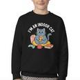 I'm An Indoor Cat Introvert Pizza Popcorn Book Gamer Cat Youth Crewneck Sweatshirt I'm An Indoor Cat Introvert Pizza Popcorn Book Gamer Cat Youth Crewneck Sweatshirt
