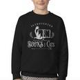 Introverted Willing To Discuss Cats And Books Youth Crewneck Sweatshirt