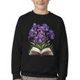 Irises Flowers Book Iris Floral Youth Crewneck Sweatshirt Irises Flowers Book Iris Floral Youth Crewneck Sweatshirt