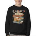 Its Okay Not To Be Okay Mental Health Awareness Floral Books Youth Crewneck Sweatshirt