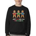 Just Booked For The Holidays Gingerbread Youth Crewneck Sweatshirt Just Booked For The Holidays Gingerbread Youth Crewneck Sweatshirt