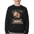 Just A Girl Who Loves Books Book Lover Reading For Women Youth Crewneck Sweatshirt Just A Girl Who Loves Books Book Lover Reading For Women Youth Crewneck Sweatshirt